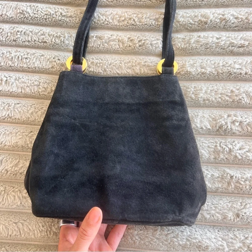 Leather and Suede Shoulder Bag